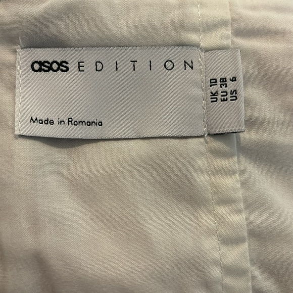 ASOS EDITION twist front off shoulder top and skirt in linen
floral print. - Picture 11 of 14